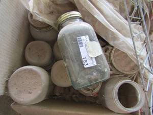 lot 783 image: large lot of mason jars some with lids some with out