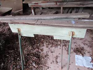 lot 822 image: 2 saw horses made out of wood