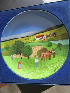 lot 411 image: Gegr. 1794 Konigl.pr.jettau dcor plates qty 4 Farm animal plates
