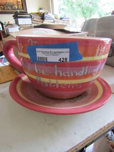 lot 428 image: coffee cupplate planter pot