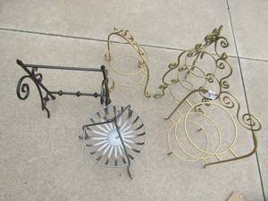lot 439 image: lot of metal baskets fruit baskets qty 4