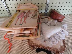 lot 457 image: vintage McCalls, simplicity dress patterns, various happy birthday and Christmas cards and more