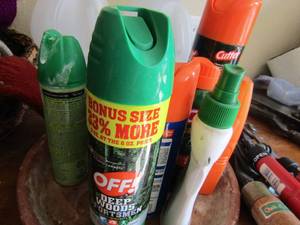 lot 496 image: various cutter off mosquitos spray and 1 thing of ticks off
