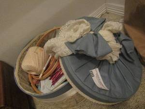 lot 74 image: hat box with dream catcher stuff inside