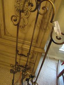 lot 101 image: various metal dcor holder or plate holders