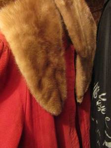 lot 109 image: red leather coat no name or size