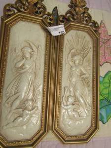 lot 150 image: 2 hanging wall angel dcor, cherish life sign, bands of gold book