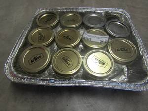 lot 398 image: 11 mini Kerr mason jars