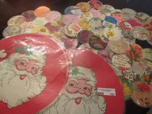 lot 151 image: laminated Christmas card pieces