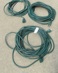 lot 272 image: 3 green extension cords