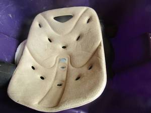 lot 288 image: womens shoes size 9, black waiters size 10, seat core back brace