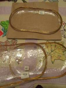 lot 247 image: alpine gold oval platters qty 3