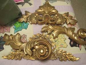 lot 248 image: gold plastic wall art qty 4