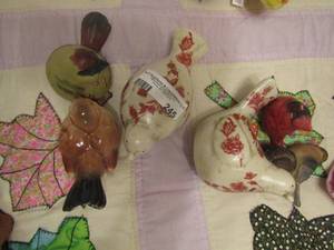 lot 245 image: 6 ceramic and wooden birds