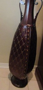 lot 228 image: metal home dcor vase size- 36 inches tall