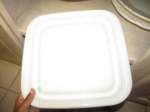 lot 202 image: white glass turkey platter, Christmas oval platter and a white square platter
