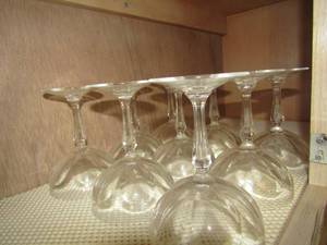 lot 159 image: small martini glasses qty 9