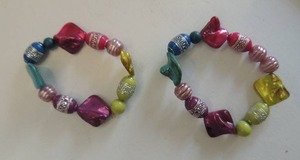 lot 514 image: 2 matching brightly colored bracket