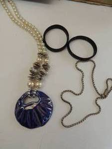 lot 570 image: necklaces  2 mesh bracelets