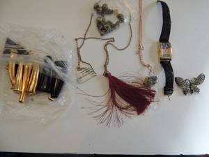 lot 549 image: watch , necklace, earrings and more