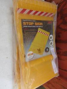 lot 48 image: Stop sign car mats to keep from scratching your car qty 4 NIP