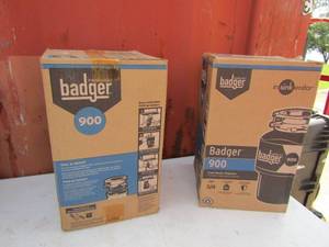 lot 59 image: Badger 900 34 HP Garbage Disposal qty 2 NIB