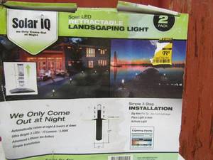 lot 81 image: Solar IQ Landscaping lights in original box