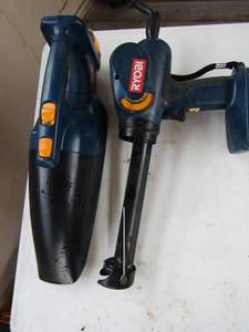 lot 97 image: Ryobi caulking gun battery use, Ryobi handheld vacuum battery use