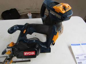 lot 98 image: ryobi one sander buffer, Ryobi table saw both use batteries