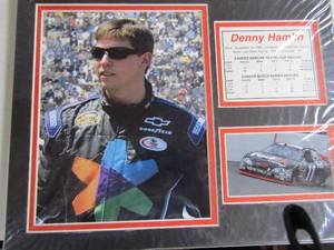 lot 100 image: Curt Busch, Denny Hamlin poster boards qty 2 per, 1411