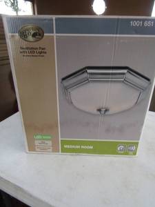 lot 105 image: Hampton bay light fixture, brushed nickel finish, NIB
