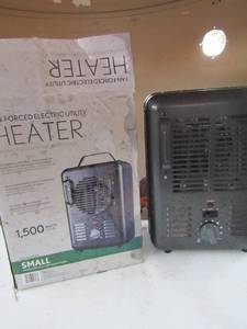 lot 124 image: Small size electric heater qty 2, one is new in box