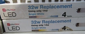 lot 131 image: Qty 2 32w replacement lights bulbs NIB 4 in each box