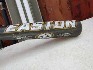lot 165 image: Large size Mizuno baseball glove, used Easton baseball bat
