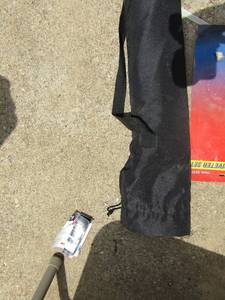 lot 166 image: Picnic time solid black umbrella in bag, New never used