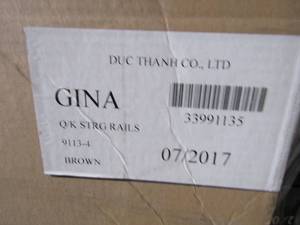 lot 178 image: Rooms to go  Gina queen king strg rails NIB, brown-- # 33991135