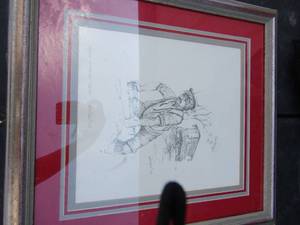 lot 212 image: Dog dilemma photo framed, 1716