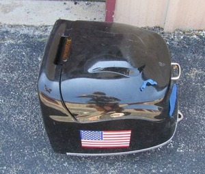 lot 216 image: motorcycle helmet holder or storage compartment