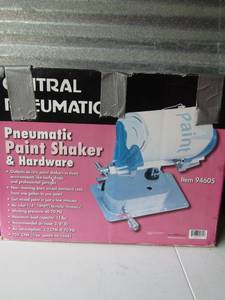 lot 277 image: Central pneumatic paint shaker and hardware used in original box