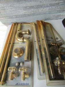 lot 297 image: Pedestal sink installation kit NIB, toilet water supply kit qty 3 NIP