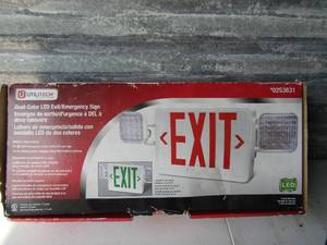 lot 312 image: utiliitech dual color LED exit emergency light NIB