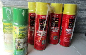 lot 314 image: Touch foam triple expanding spray insulation qty 2- Dow great stuff spray can insulation qty 8 all new
