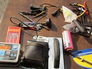 lot 320 image: Misc. lot of tools, bungee cords, Kwik tap and more