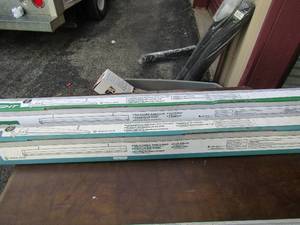 lot 329 image: 2 NIB shop lights electric both require T8 Lamps
