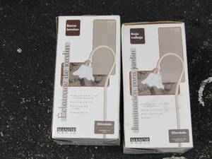 lot 358 image: base tension curved hanging lights qty 2 NIB