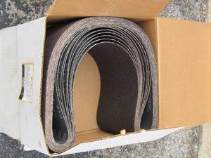 lot 359 image: 2 boxes of uncut P-40 sand paper strips new
