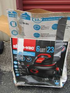 lot 360 image: 6 gallon new shop vac, NIB- box has minor damage but not the item inside