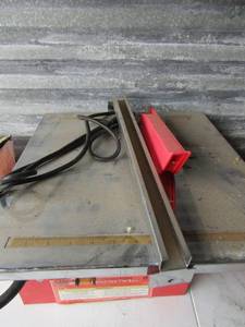 lot 377 image: 7 chrome plated bench top tile saw, New with paperwork never used