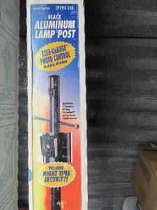 lot 389 image: Black aluminum lamp post NIB