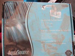 lot 22 image: aqua source laundry sink pull out faucet NIB